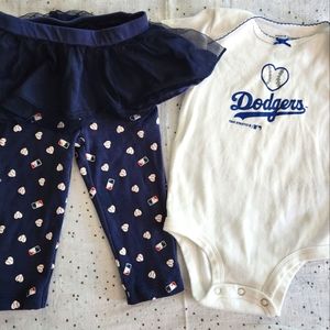 LA DODGERS girls 9m set